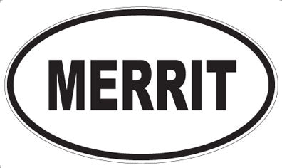 MERRIT - Oval Sticker