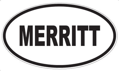 MERRITT - Oval Magnet