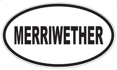MERRIWETHER - Oval Magnet