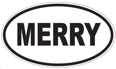 MERRY - Oval Magnet