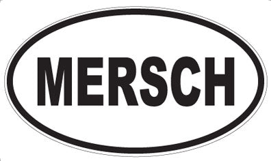 MERSCH - Oval Sticker