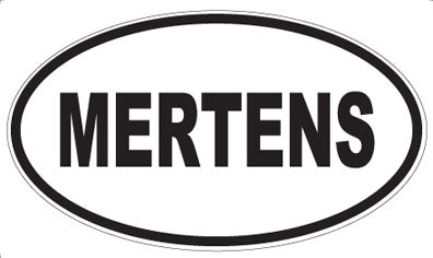 MERTENS - Oval Magnet
