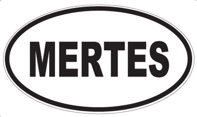 MERTES - Oval Sticker