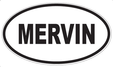 MERVIN - Oval Sticker