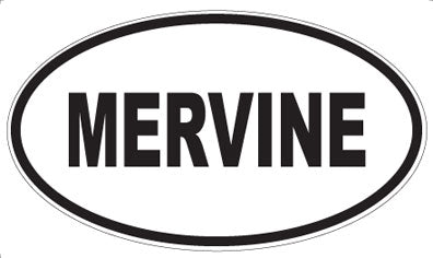 MERVINE - Oval Sticker