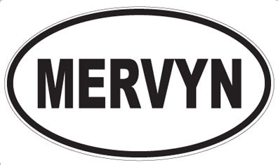 MERVYN - Oval Sticker