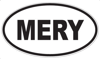 MERY - Oval Sticker