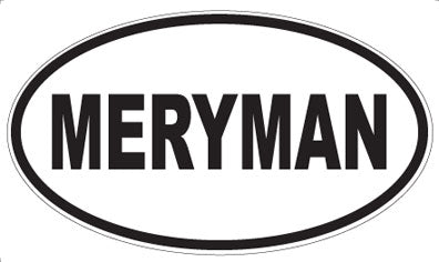 MERYMAN - Oval Sticker