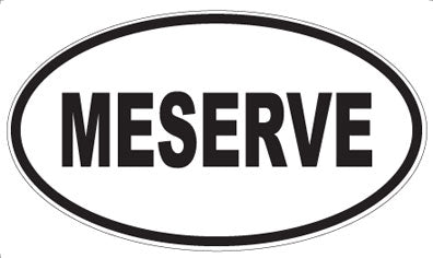 MESERVE - Oval Sticker