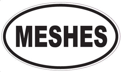 MESHES - Oval Sticker