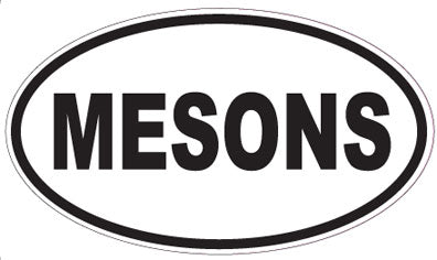 MESONS - Oval Sticker