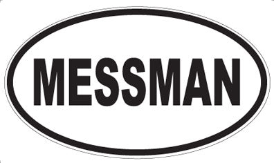 MESSMAN - Oval Sticker