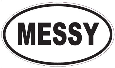 MESSY - Oval Sticker