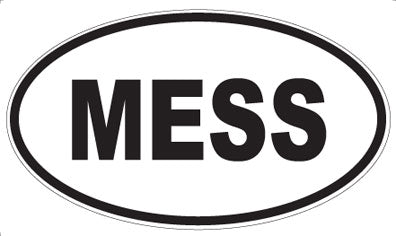 MESS - Oval Magnet
