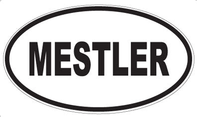 MESTLER - Oval Sticker