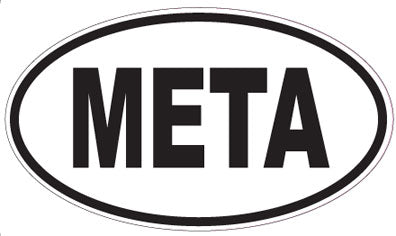 META - Oval Sticker