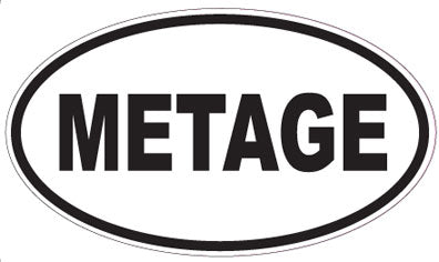 METAGE - Oval Sticker