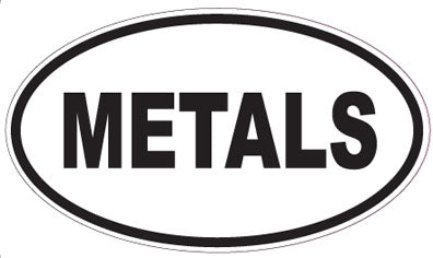 METALS - Oval Sticker