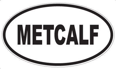 METCALF - Oval Sticker
