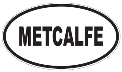 METCALFE - Oval Magnet
