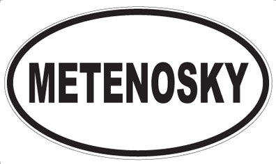 METENOSKY - Oval Sticker