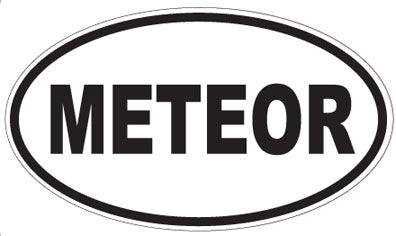 METEOR - Oval Sticker