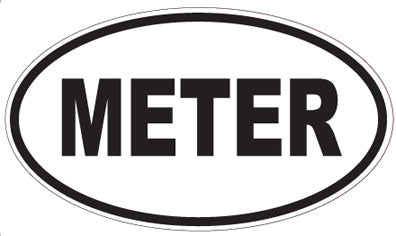 METER - Oval Sticker