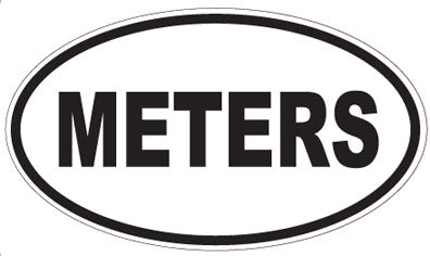 METERS - Oval Sticker