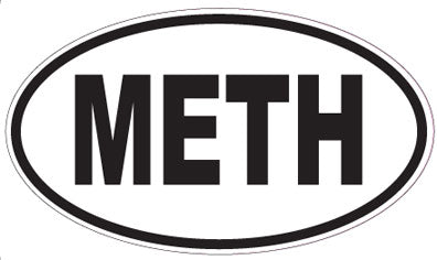 METH - Oval Sticker