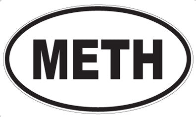 METH - Oval Magnet