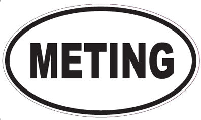 METING - Oval Sticker