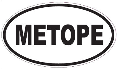 METOPE - Oval Sticker
