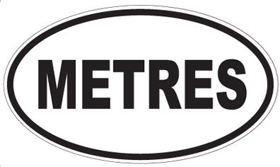 METRES - Oval Sticker