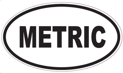 METRIC - Oval Sticker