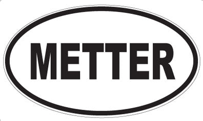 METTER - Oval Sticker