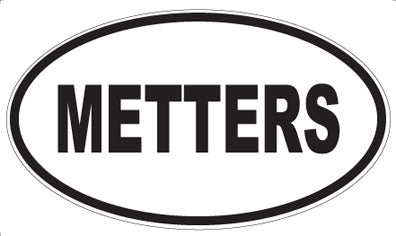 METTERS - Oval Sticker
