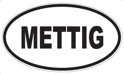 METTIG - Oval Sticker
