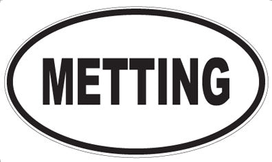 METTING - Oval Sticker