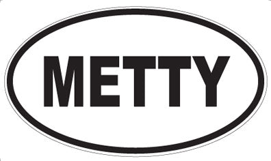 METTY - Oval Sticker
