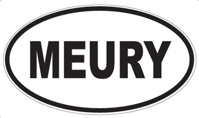 MEURY - Oval Sticker