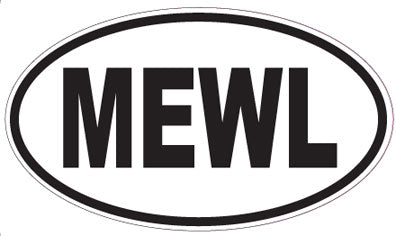 MEWL - Oval Sticker