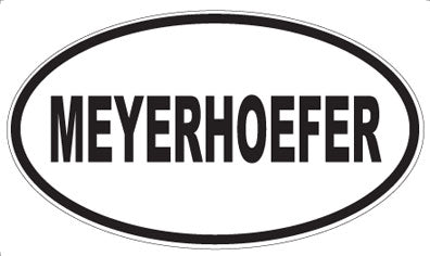 MEYERHOEFER - Oval Sticker