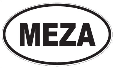 MEZA - Oval Sticker