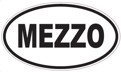 MEZZO - Oval Sticker
