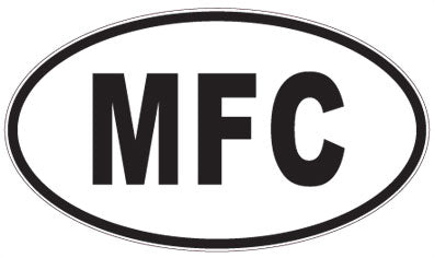 MFC - 3 Letter Initials Oval Sticker