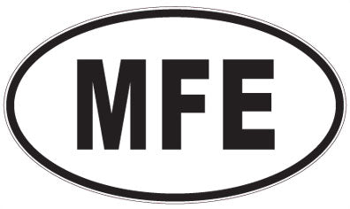 MFE - 3 Letter Initials Oval Sticker