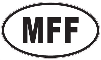 MFF - 3 Letter Initials Oval Sticker