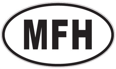 MFH - 3 Letter Initials Oval Sticker