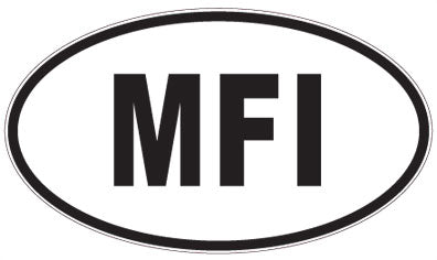 MFI - 3 Letter Initials Oval Sticker