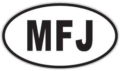 MFJ - 3 Letter Initials Oval Sticker